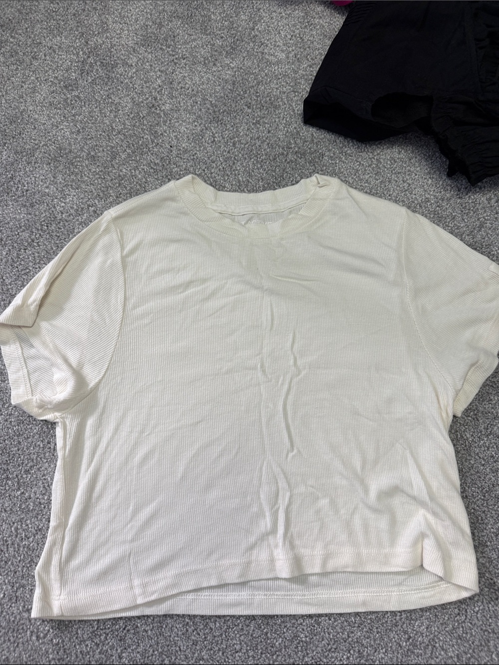 SET Active Cream Short-Sleeve Ribbed Tee